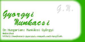 gyorgyi munkacsi business card
